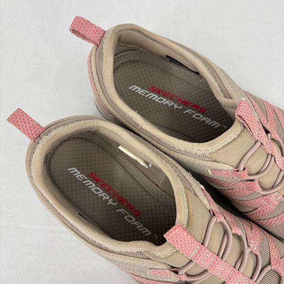 Skechers Seager Sneakers Size 8 Taupe Pink Trail Hiking Outdoor Slip On Stretch - Picture 6 of 9